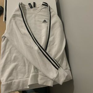 White Adidas Crewneck